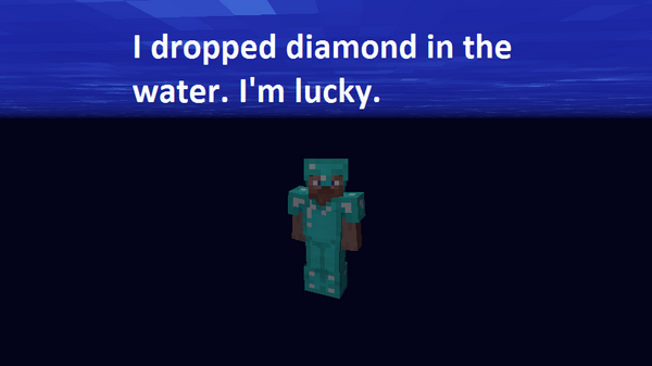 drop of diamond in the water
