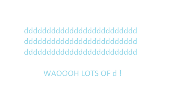 Lots of D