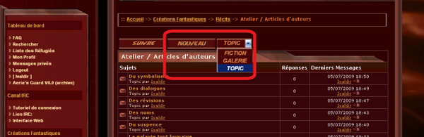 tutoriel créer une fiction